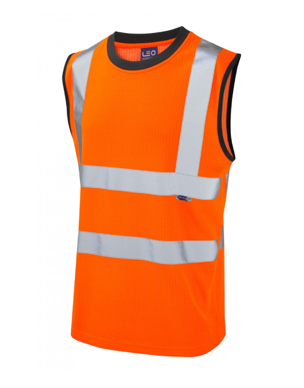 Leo Ashford ISO 20471 Class 2 Comfort Sleeveless T-Shirt